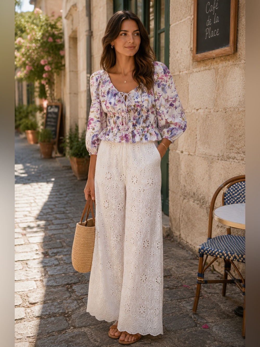 J. Crew x Flora Obscura Cinched Waist Top in Kaleidoscope Floral Puff Sleeves 6
